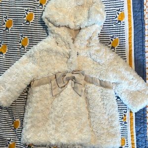 Janie & Jack white winter special occasion jacket